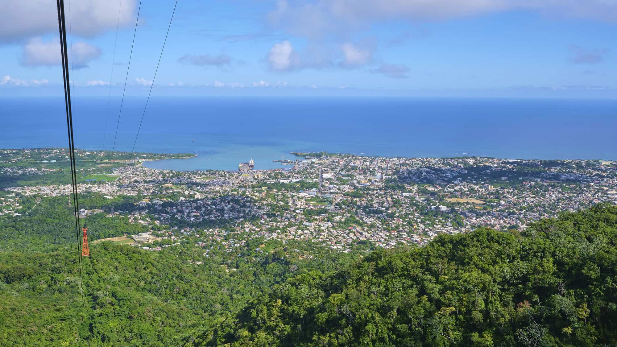 View from the summit of Isabel de Torres overlooking Puerto Plata